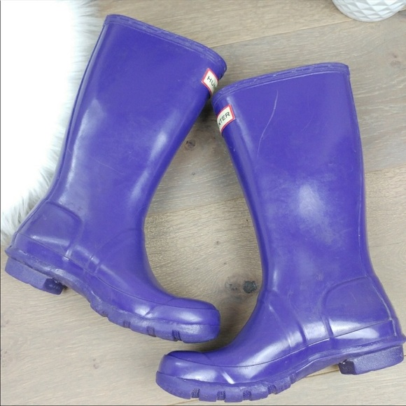 Hunter Kids Gloss Purple size 4 - Picture 4 of 7